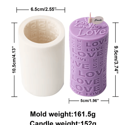 תבנית נר עומד LOVE - שיאננדה