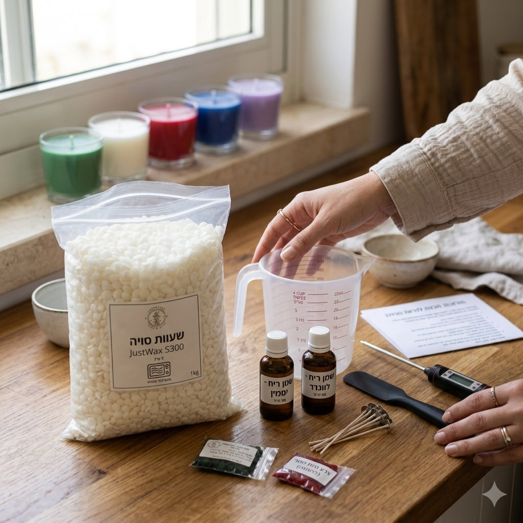 ערכה להכנת נרות ריחניים למתחילים (6 יח')