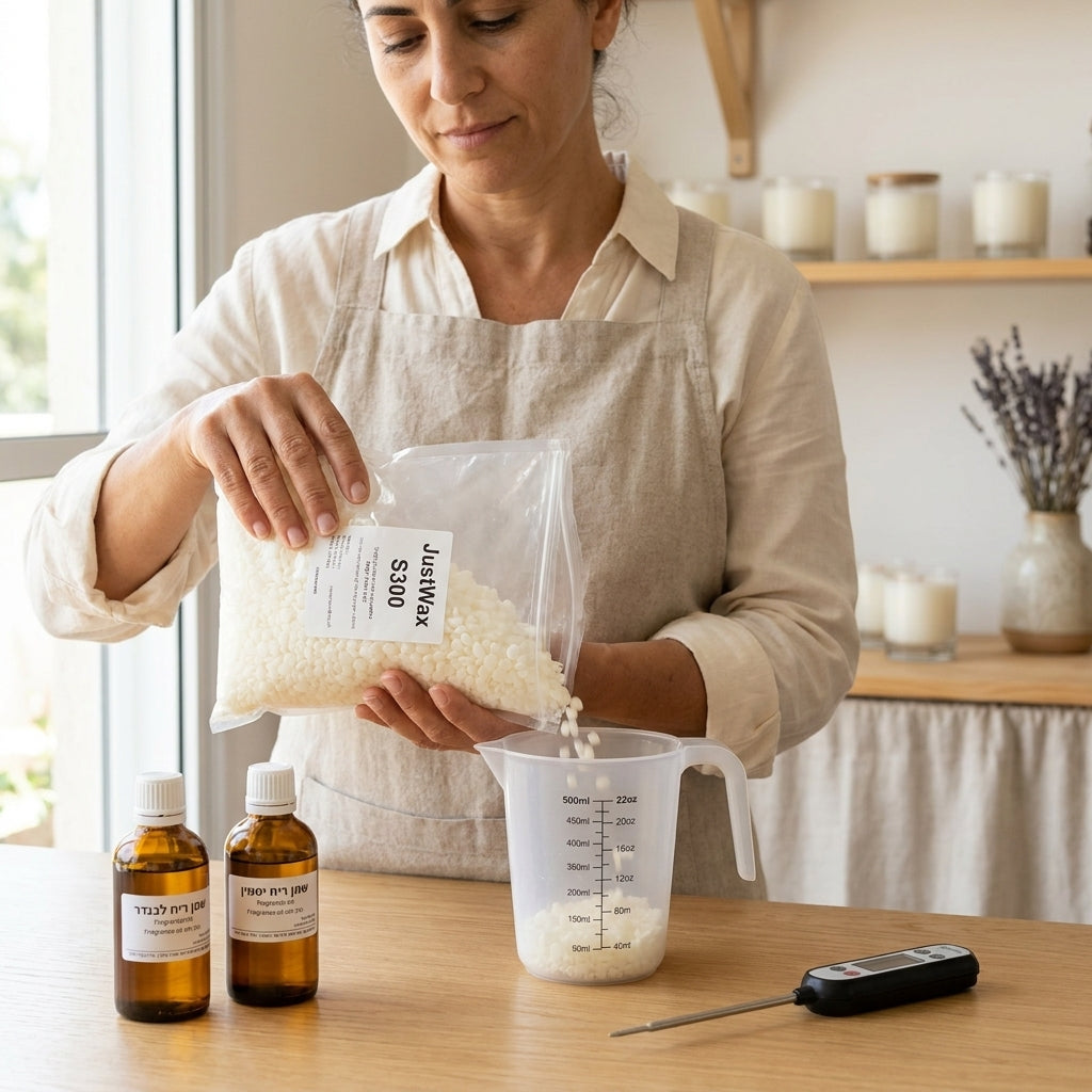 ערכה להכנת נרות ריחניים למתחילים (6 יח')