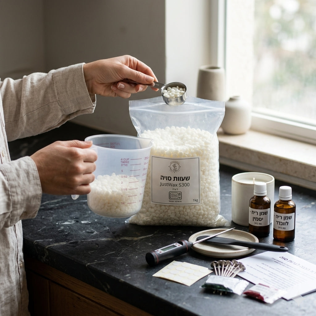 ערכה להכנת נרות ריחניים בכלים שלכם (ללא צנצנות)