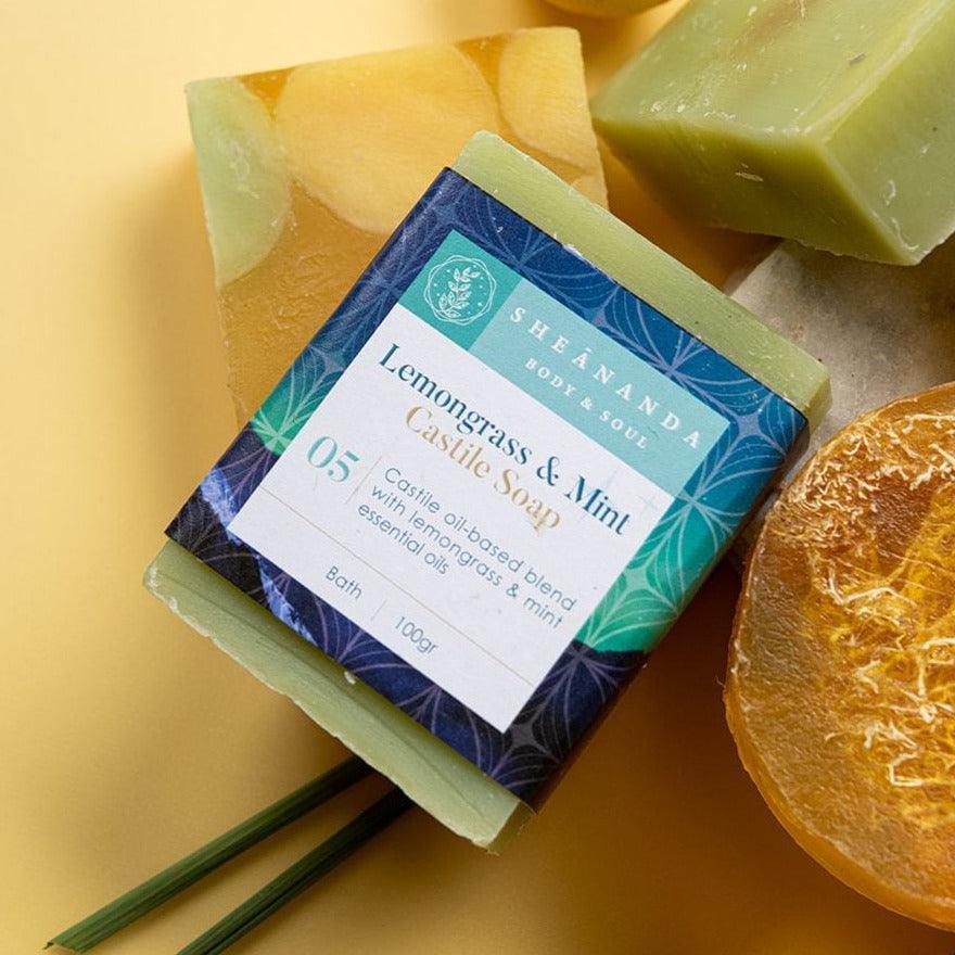 סבון Tiger- מבוסס על שמן זית, חמאת שיאה ומועשר במנטה ולמון גראס - שיאננדה