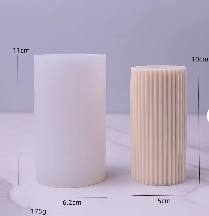 Standing candle silicone mold with slots 5*10