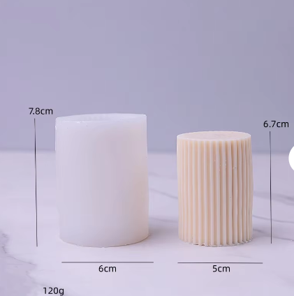 Standing candle silicone mold with slots 6.7*5 cm