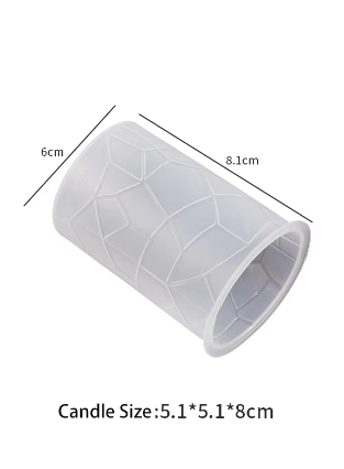 Standing candle pattern with creases 6*10 cm